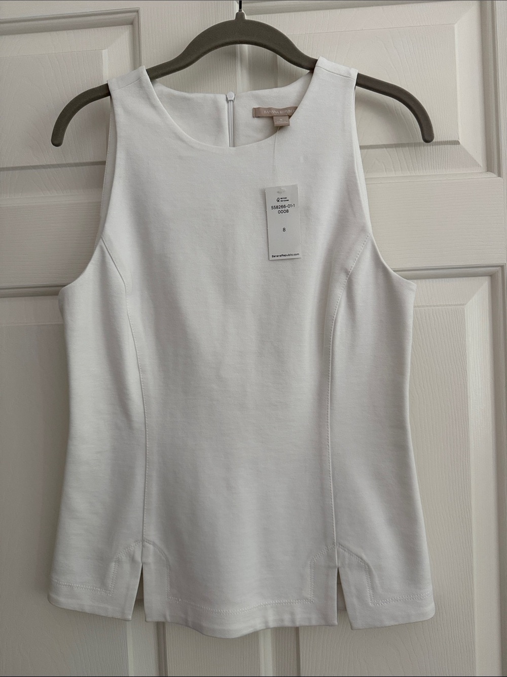 Banana Republic White Sleeveless Top, size 8